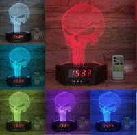 Avec Base d'horloge Unique Image du navire lampe 3D décoration intérieure lampe 7 couleurs changeantes effet visuel 3d éclairage de nuit LED