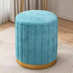 Nuevo Diseño de Taburete de Terciopelo, Taburete Redondo Acolchado de Terciopelo Suave, Puf, Reposapiés Premium, Silla, Asiento, Otomana - Product Image 3