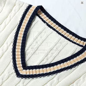 Venta al por mayor de suéter DE LA ESCUELA DE LOS NIÑOS personalizados de mezcla de algodón uniforme de punto para los estudiantes Unisex OEM disponible - Product Image 2