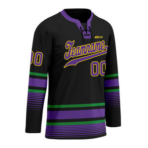 Venta al por Mayor de Camisetas de Hockey sobre Hielo de Poliéster Transpirable de Secado Rápido por Sublimación de Alta Calidad, Ropa Deportiva Personalizada para Equipos, Unisex, para Entrenamiento - Product Image 3