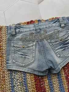 Vintage S Taille Denim Shorts Jeanagers Autre Artisanat Jeans Pantalon Court - Product Image 2