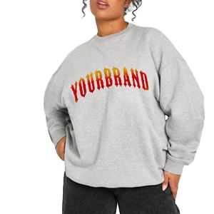 Women's Summer Casual Wear Oversized Hooded <b>Sweatshirt</b> Haither <b>Grey</b> Breathable and Anti-Pilling Loose Fit - Product Image 1