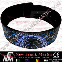 Ceinture de musculation NFM avec imprimé personnage d'anime Zeus, boucle à levier, pour la musculation, la salle de sport, en cuir de vachette, antidérapante, unisexe