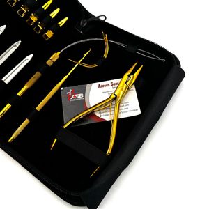 Kit d'outils pour extensions de cheveux Microbeads avec pinces, ciseaux, outils à boucle, impression de logo personnalisée, kit de beauté en gros - Product Image 5