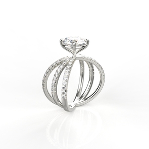 Avarta Jewellery Bague solitaire en or blanc de 1.50 carats et diamant rond de laboratoire de 80 cents - Product Image 4