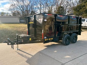 Impressionnante remorque à benne hydraulique 6x12 avec côtés de 4 pieds (2) essieux 5,200lb remorques à benne basculante remorques agricoles - Product Image 6