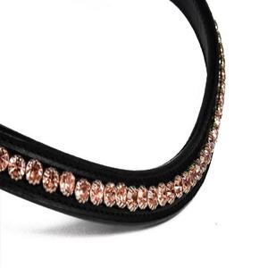 ส่วนบุคคล 1 แถวคริสตัลสีทองส่องแสงเพชรฝังตกแต่งทําด้วยมือช่องเปล่าหนังม้าคิ้ววงเต็ม cob - Product Image 4