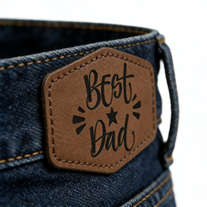 Custom PU Leather Patches <strong>Label</strong> for Clothing <strong>Jeans</strong> Manufacturer - Product Image 6