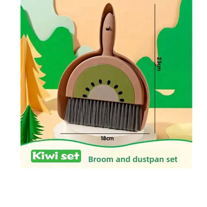 Mini 2 in 1 Dustpan <b>Brush</b> Set with Plastic Broom for Table Keyboard Sofa-Portable Home Cleaning Tool - Product Image 3