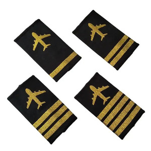 Épaulettes de la meilleure qualité Épaulettes uniformes de pilote de couleur personnalisée Épaulettes personnalisées de rang pour uniformes de ligne aérienne - Product Image 2