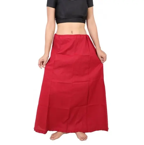 Chất lượng cao 100% mềm bông vải INSKIRT Saree petticoats với dây rút trong màu sắc khác nhau cho trẻ em gái và phụ nữ cao