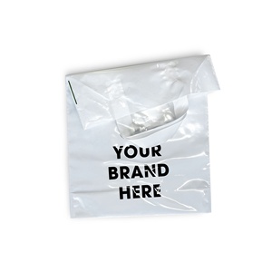 Custom Printed LDPE Plastic Shopping <b>Bag</b> with Soft Loop Handle Zipper <b>Seal</b> for Clothing - Product Image 2