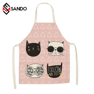 Tabliers de cuisine et bar unisexes avec logo personnalisé en toile, uniformes de chef et de serveur en coton pour les cafés et les restaurants commerciaux, longs travaux pour le travail - Product Image 1