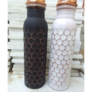 High Quality 500ml Pure Copper Water Bottle New <b>Design</b> <b>by</b> Indian Manufacturer ''Ifkaa Exports PVT. LTD'' Real Copper Bottle - Product Image 4