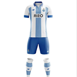 Conjunto de uniforme de fútbol de alta calidad, kits de uniformes de fútbol de Color blanco y azul, conjuntos de uniformes de fútbol para clubes de jóvenes y adultos - Product Image 1