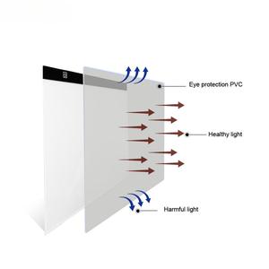Tablette lumineuse LED rectangulaire A3 ultra-fine pour traçage, protection oculaire, intensité réglable en continu, pour dessin et art électronique - Product Image 4