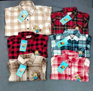 Tenue décontractée en flanelle confortable et élégante pour enfants Tenues respirantes de tous les jours et de fête - Product Image 1