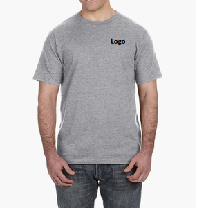 Custom High Quality Men's Plus Size Regular Fit Crewneck T-Shirt with Logo 100% Cotton Solid Pattern - Product Image 1