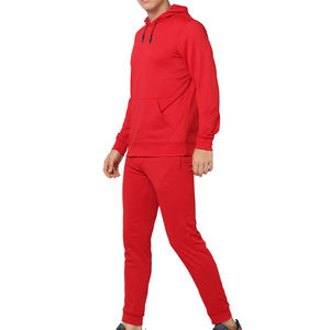 Conjunto de chándal con capucha estampado de alta calidad unisex personalizado OEM chándal de color naranja sólido logotipo personalizado temporada de invierno 100% - Product Image 3