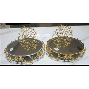 Bol à dattes en métal plaqué or pour fêtes d'anniversaire d'hôtel, fruits secs et chocolat, accessoires pour le Ramadan - Product Image 3