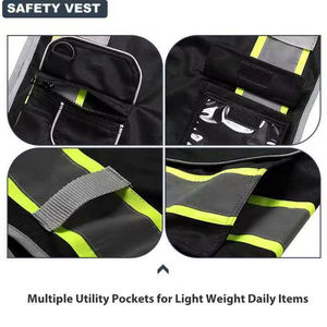 Chaleco de Seguridad Reflectante con Logotipo, Altamente Cómodo y Seguro, Transpirable e Impermeable, Ropa de Trabajo con Reflectividad Óptima, Logotipo Personalizado - Product Image 4