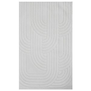 Tapis de bain et de douche Anissa 70x120cm en coton tissé jacquard teint en fil, motif abstrait, production sur mesure - Fabriqué en Turquie - Product Image 2