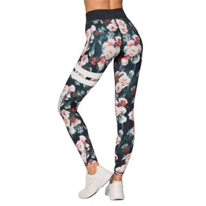 Leggings blancos de cintura alta de talla grande Fitness patrón de planta sublimación Pantalones de mujer impresión Digital entrenamiento deporte mujeres Legging - Product Image 2