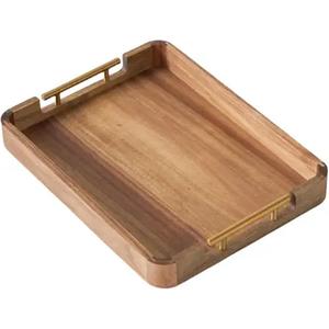 Vaisselle décorative de plateau de service de boisson en bois naturel de conception simple pour la cuisine et le restaurant d'hôtel pour servir en Inde - Product Image 5