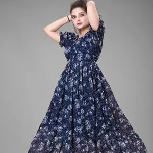 Handmade Indian Cotton <b>Long</b> Party <b>Dress</b> for Women Stylish Summer <b>Beach</b> Wear Personalized Bride Gift Casual <b>Dresses</b> for Wife - Product Image 4