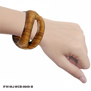 Bracelet en bois naturel fait à la main, bracelet à manchette fendu biologique, bijoux en bois durables pour femmes, cadeau pour elle - Product Image 6