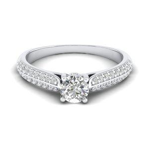 REYES Bague de fiançailles en moissanite de 0.76 carats coupe originale en argent sterling 925 bijoux fins pour mariages à prix de gros - Product Image 1