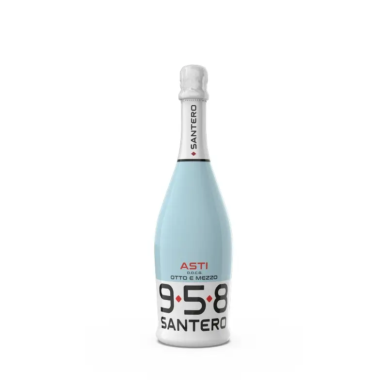 958 SANTERO ASTI DOCG OTTO E MEZZO, tatlı, köpüklü şarap, 750ml, 25.36 oz, alkol içeriği % 8,5%, yoğun aromalar ile