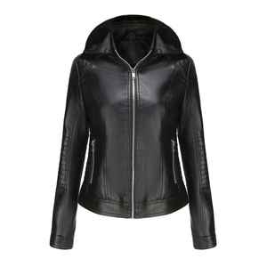 Chaqueta Bomber de Cuero para Mujer, Fabricación OEM, Logotipo Personalizado, Transpirable, Elegante, Ropa Exterior de Moda para Adultos, Informal y Ligera - Product Image 2