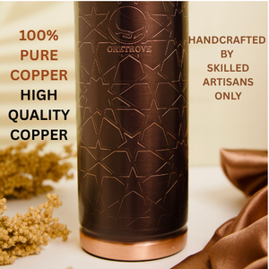 Diamond Cut Pure Copper <b>Water</b> <b>Bottle</b> Matte Color Leak-Proof Design for Yoga and Ayurvedic <b>Bulk</b> Quantity Factory Price - Product Image 6