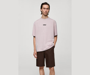 Camisetas de cuello redondo de algodón pesado de gran tamaño para hombres, Camisetas básicas esenciales suaves clásicas, ropa teñida, técnica de manga corta - Product Image 2