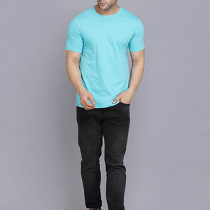 Logotipo personalizado Precio al por mayor Camiseta de alta calidad para hombre Camiseta transpirable para hombre Camisetas de color sólido para hombre para adultos al por mayor - Product Image 4