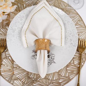 Ronds de serviette en bois faits à la main de haute qualité pour hôtels et restaurants ronds de serviette de mariage à prix abordable - Product Image 2