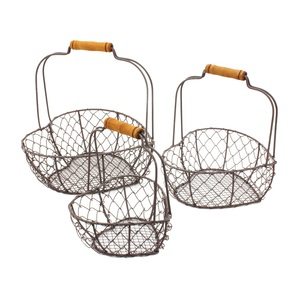 Panier de rangement d'oeufs noir en fer de qualité supérieure support de support de vaisselle de cuisine suspendu pour le stockage des aliments - Product Image 3