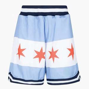 Pantalones cortos de baloncesto de malla de poliéster para hombre con logotipo personalizado al por mayor 2025 con bolsillos y cremallera - Product Image 3