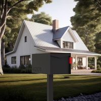Boîte aux lettres verticale moderne sur pied, grande taille, en acier galvanisé, finition mate, couleur personnalisable, OEM sur mesure