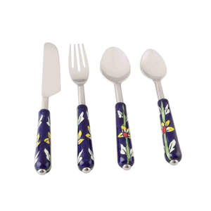 ชุดเครื่องใช้บนโต๊ะอาหารสแตนเลสพรีเมี่ยมพร้อมที่จับพลาสติกน้ำหนักเบา4ชิ้น - Product Image 1