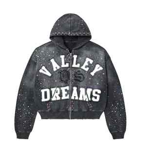 Sudadera con Cristales de Imitación Personalizada, Sudadera de Forro Polar Cálida y Elegante para Invierno, Ropa Urbana Atrevida, Brillante y Moderna - Product Image 4