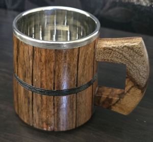 Taza de Té de Madera Hecha a Mano con Asa, Taza de Madera Natural para Café, Jugo o Leche - Product Image 2
