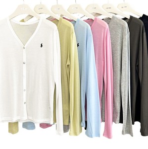 เสื้อคาร์ดิแกนคอวีหรูหราของผู้หญิงเสื้อสเวตเตอร์ถักด้านหน้าแบบลำลองมีกระดุมประดับตกแต่งด้วย100% เข้ารูปผ้าฝ้าย - Product Image 6