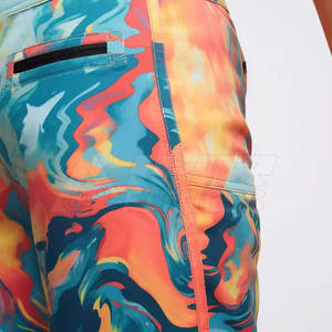 Pantalones cortos de hombre de alta calidad superventas, sublimación hecha a medida, estilo callejero, patrón sólido, artes marciales, lona media - Product Image 4