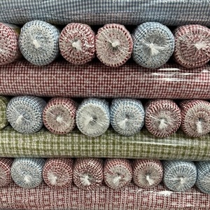 Tela de algodón 53/54 bordada teñida con hilo TC tejida con característica elástica para uso en exteriores patrón bordado para niños y niñas - Product Image 2