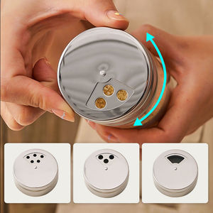 Frascos Cuadrados de Vidrio para Condimentos con Tapas Mezcladoras para Especias, Hierbas y Condimentos, Soluciones Prácticas de Almacenamiento para la Cocina - Product Image 2