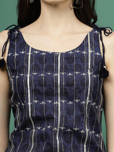 Kurtis de Algodón Puro Estampado de Calidad de Exportación, Estilo Casual Elegante para Oficina, Corte Recto, MP-1044, Ajuste Regular de Verano para Mujer, Estilo Indio - Product Image 5