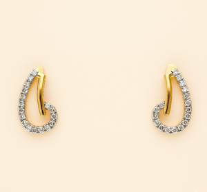 Pendientes de Aro Pequeños en Oro de Lujo con Diseño Trenzado para Mujer, Regalo - Product Image 4