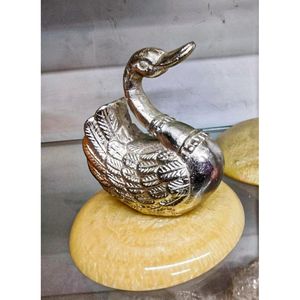 Sculptures d'animaux vintage de luxe en argent, laiton, bois, aluminium, métal pour la décoration de la maison, de l'agence, de l'art mural et l'artisanat - Product Image 4